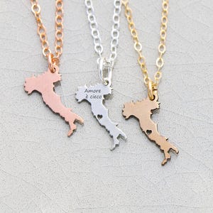 Italy Necklace • European Trip Tour Italian Jewelry • Vacation Girls Trip Honeymoon Gift • Rome Vatican Milan Nice Naples Venice