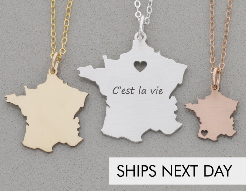 France Necklace Europe Jewelry France Paris Necklace Country Etsy