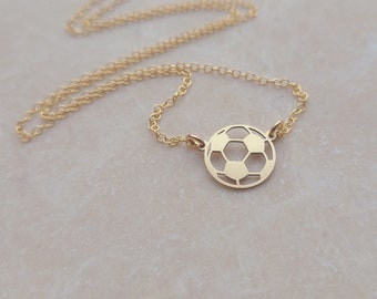 Collar de fútbol balón de fútbol encanto joyería delicada equipo de fútbol regalo plata esterlina joyería de fútbol regalo de entrenador de fútbol