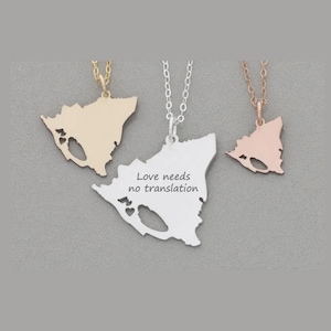Nicaragua-ketting: sterlingzilver, landschets, reisaandenken