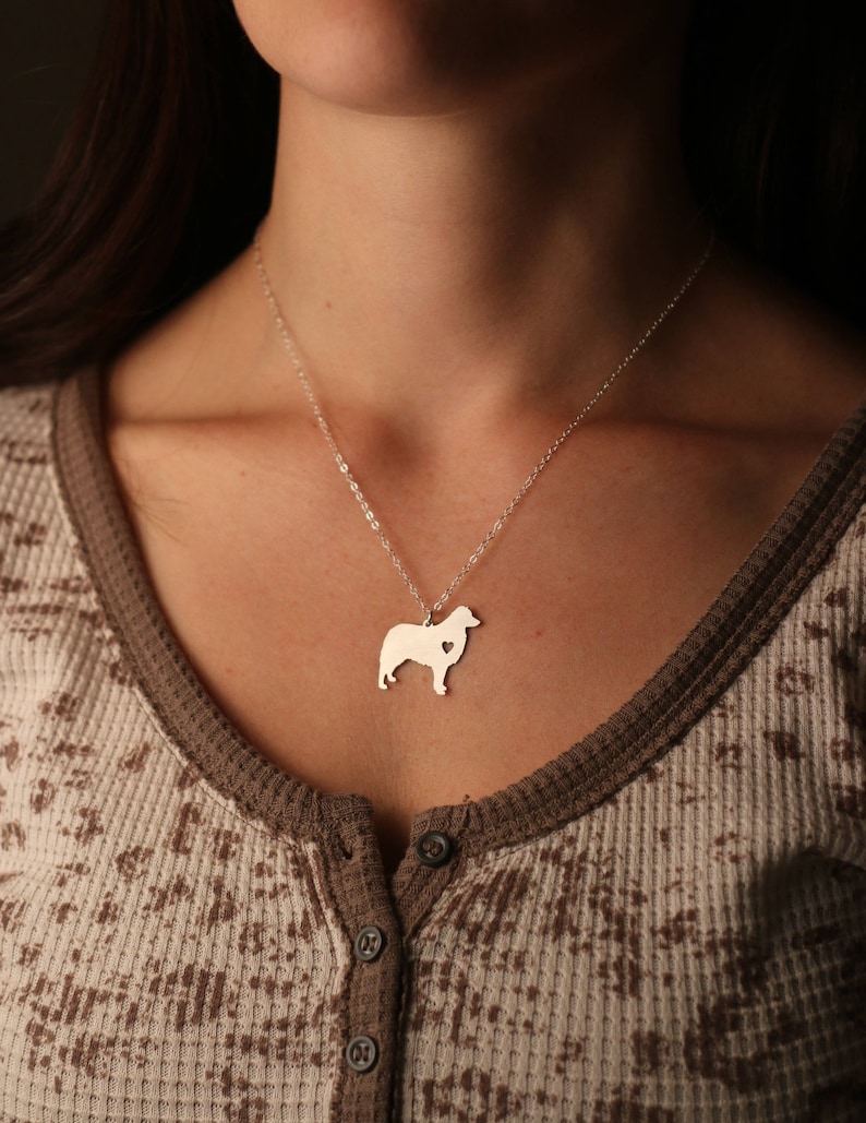 Aussie Dog Necklace Australian Shepherd Gift Aussie Etsy