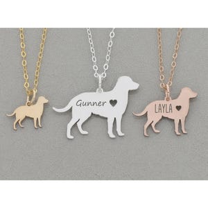 Labrador Retriever Jewelry • Custom Dog Jewelry • Labrador Dog Pendant • Handmade Pet Memorial Silhouette Lab Retriever Outline Mom Gift
