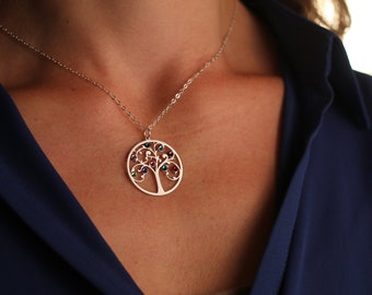 gfcrgaf Creative Name Custom Family Tree Necklace Personalized Birth Stone Family Tree Jewelry Necklace Commemorative Gift gfcrgaf Creative Name Custom Family Tree Necklace Personalized Birth Stone Family Tree Jewelry Necklace Commemorative Gift