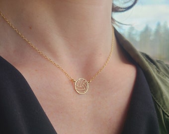 Collar de voleibol: delicado regalo deportivo de plata de ley