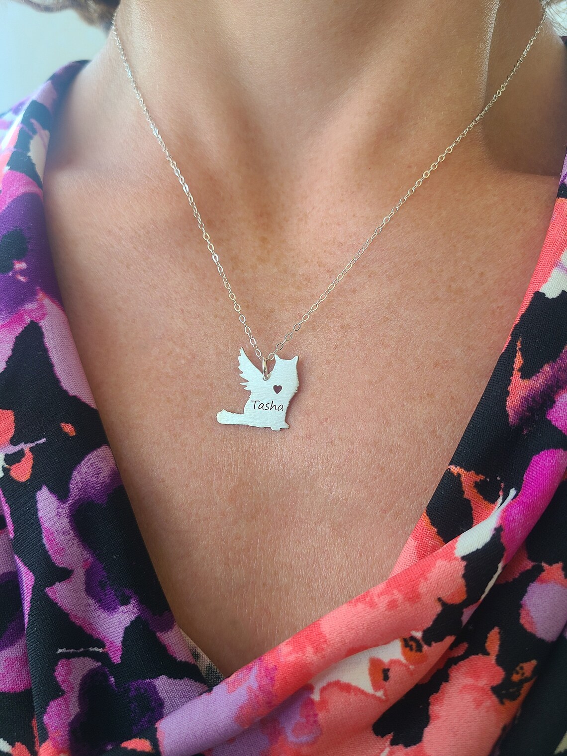 Cat Memorial Necklace Cat Memorial Gift Cat Jewelry Cat Etsy