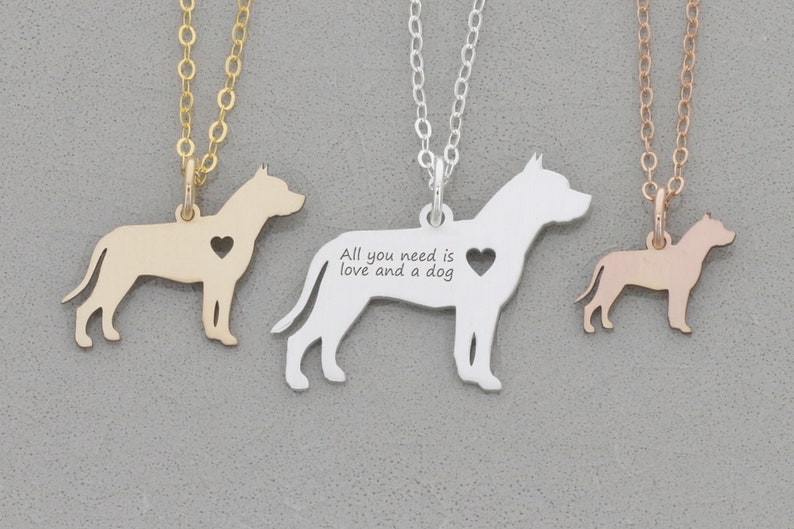 Pit Bull Dog Necklace Pitbull Jewelry Dog Gift Animal Rescue Etsy