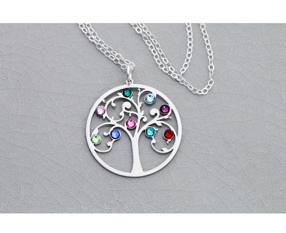 Birthstone tree necklace discount
