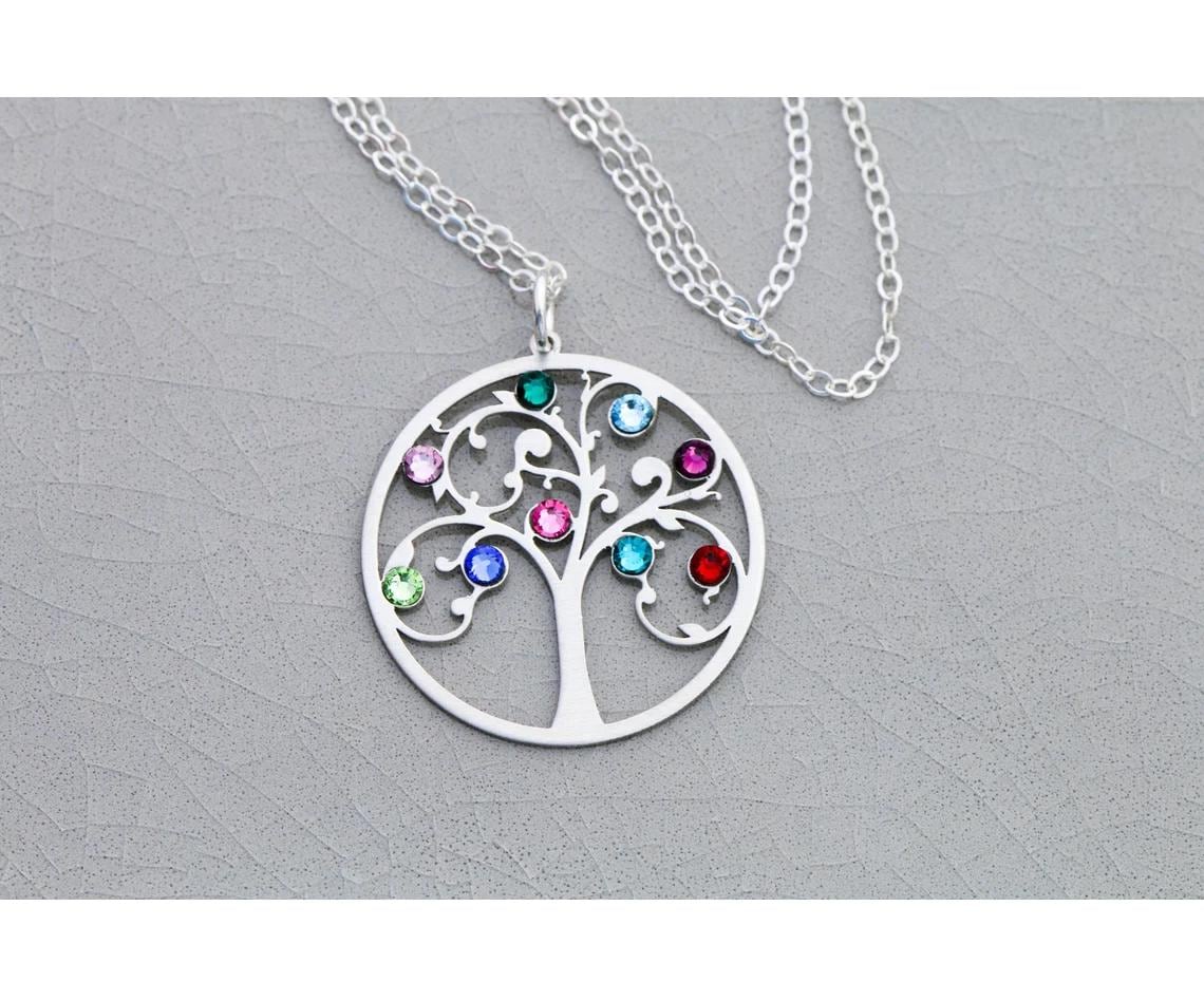 Tree of life pendant with birthstones discount