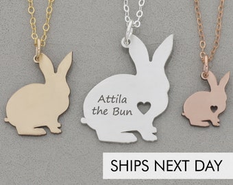 Bunny Necklace Pet Rabbit Memorial •  Easter Gift Bunny Silver Pet Bunny Custom Bunny • Girls Necklace • Rose Gold Bunny Charm Rabbit Loss