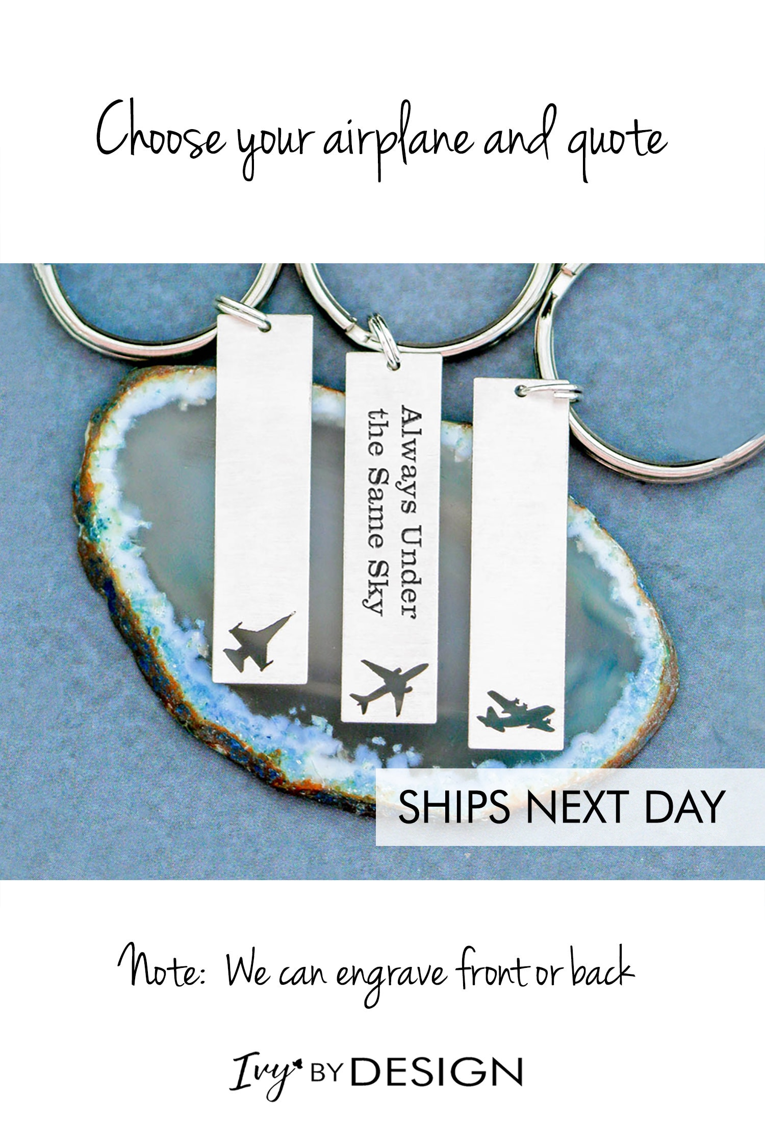 Air Force Gift Airplane Keychain Military Airplane Pilot Etsy