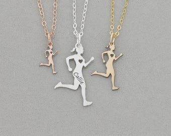 Racer Runner Charm Female Sterling Silver Racer Runner Charm Female Sterling Silver