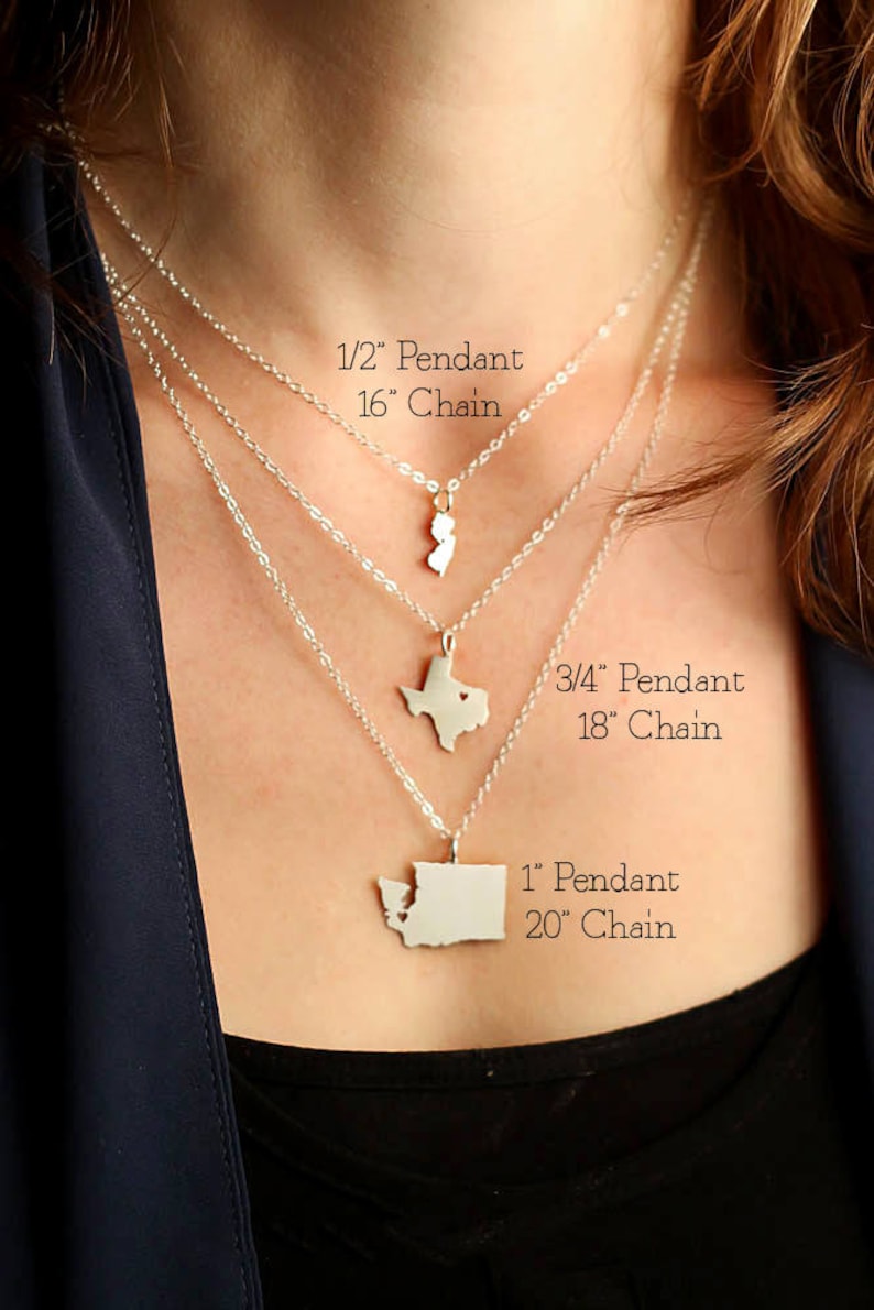 California State Necklace California Charm Cali Moving Gift Personalized Present Best Friend Gift State Necklace Coachella California image 5