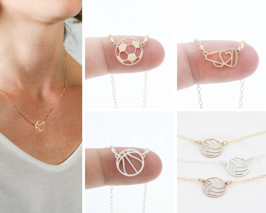 Sports Team Necklace Choose Soccer Basketball Softball Cheer Volleyball