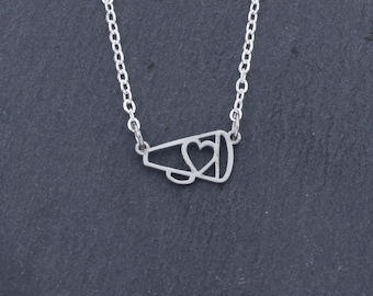 Collar de megáfono para animar: dije sencillo de acero inoxidable resistente al agua