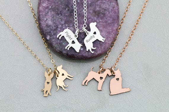 Pet charm necklace sales