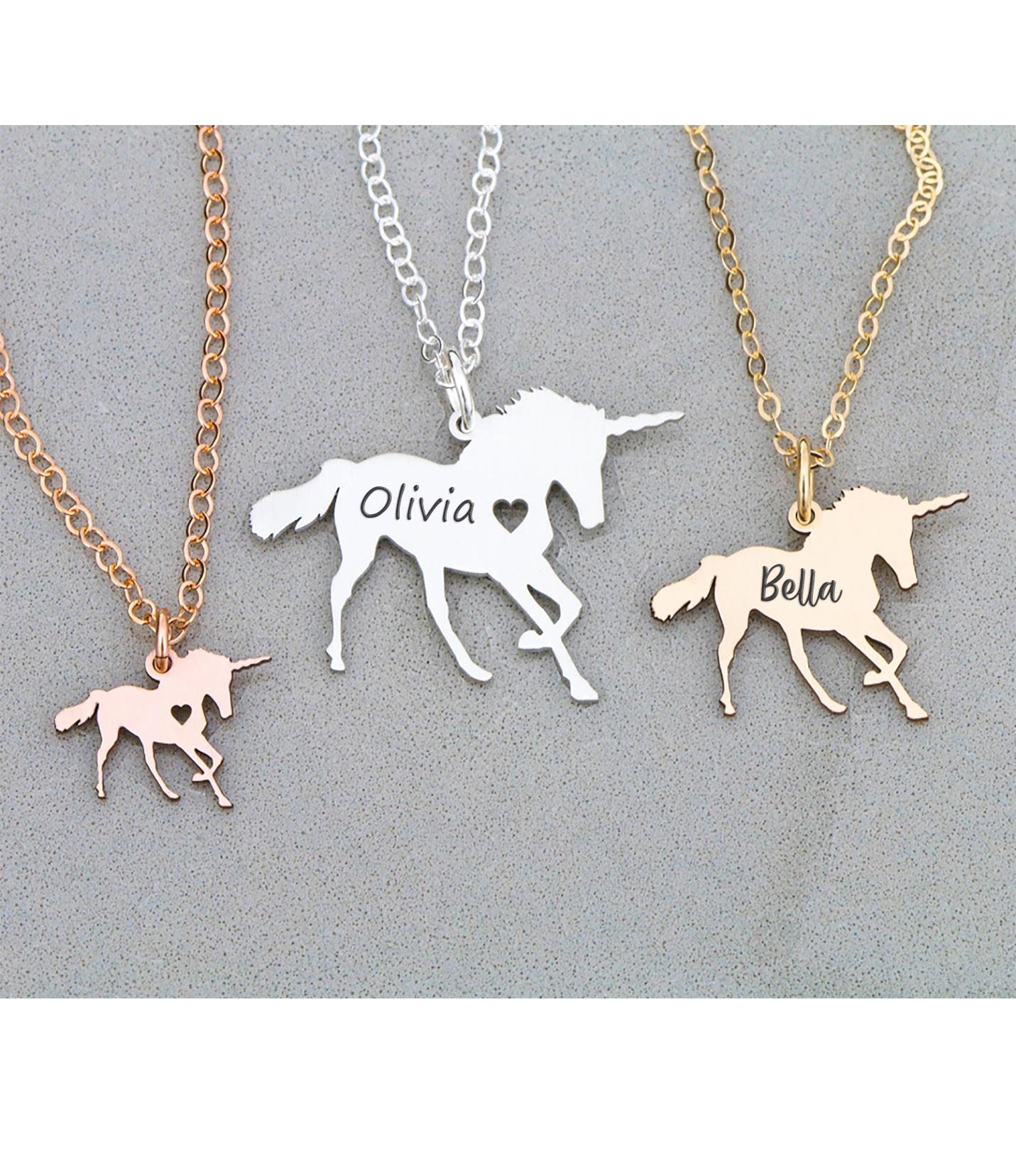 Sterling Silver Unicorn Necklace - Etsy Sterling Silver Unicorn Necklace - Etsy