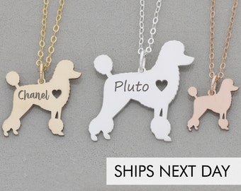 Poodle Necklace   Toy Poodle   Custom Dog Poodle Gift   Engraved Dog Pendant   Personalized Pet Jewelry Dog Gift Idea Shelter Dog Fluffy