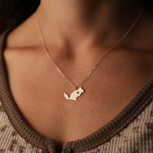 Chinchilla Necklace Animal Pendant Pet Chinchie Chilla Gift Personalized Rodent Charm Unique Pet Gift Cute Name Shape Loss Memorial image 2