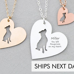 Pit Bull Dog Heart Pendant • Pitbull Breed Memorial Dog Necklace • Love Date Loss Charm Gift • Personalize Dog Phrase Quote Dog Mom Gift