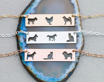 Personalized Pet Necklace: Sterling Silver Animal Mom Gift