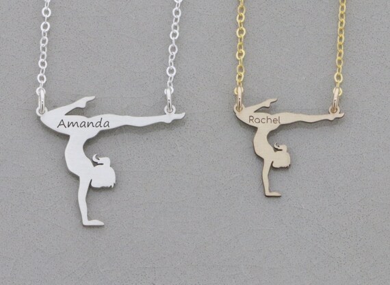 Gymnastics charm necklace clearance