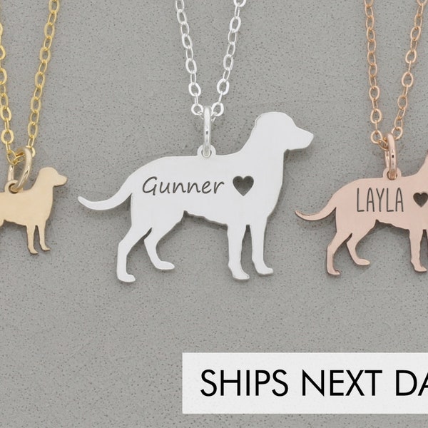 Labrador Retriever Jewelry • Custom Dog Jewelry • Labrador Dog Pendant • Handmade Pet Memorial Silhouette Lab Retriever Outline Mom Gift