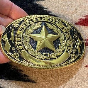 The State of Texas belt buckle