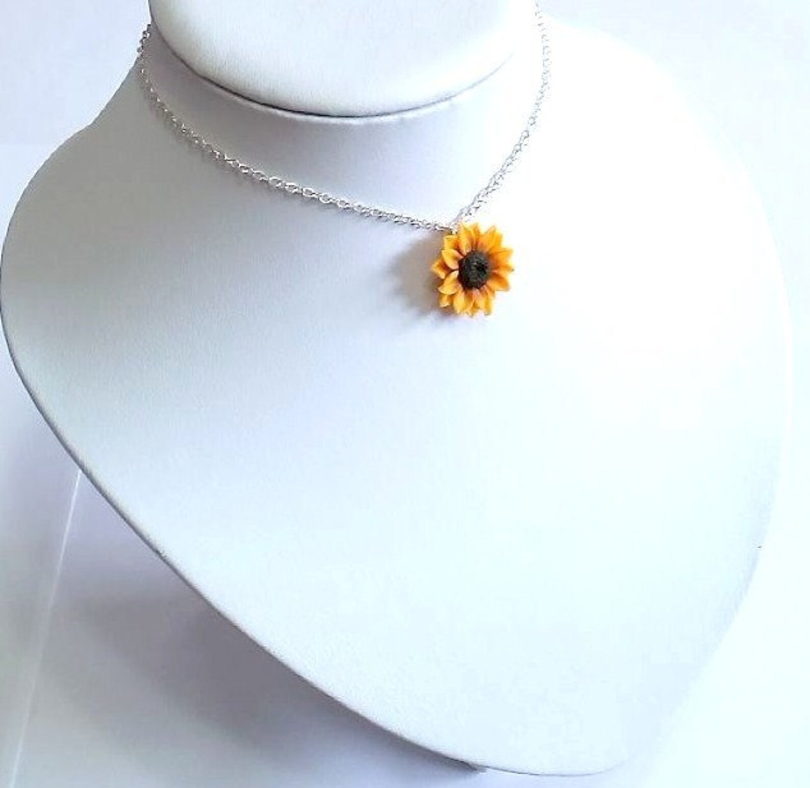 Sunflower Heart Necklace Sunflower Jewelry Gifts Yellow Etsy Israel
