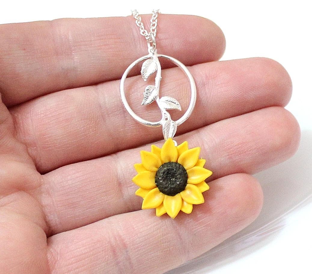 Download Sunflower Necklace Sunflower Jewelry Gifts Yellow | Etsy Sunflower Necklace Sunflower Jewelry Gifts Yellow | Etsy