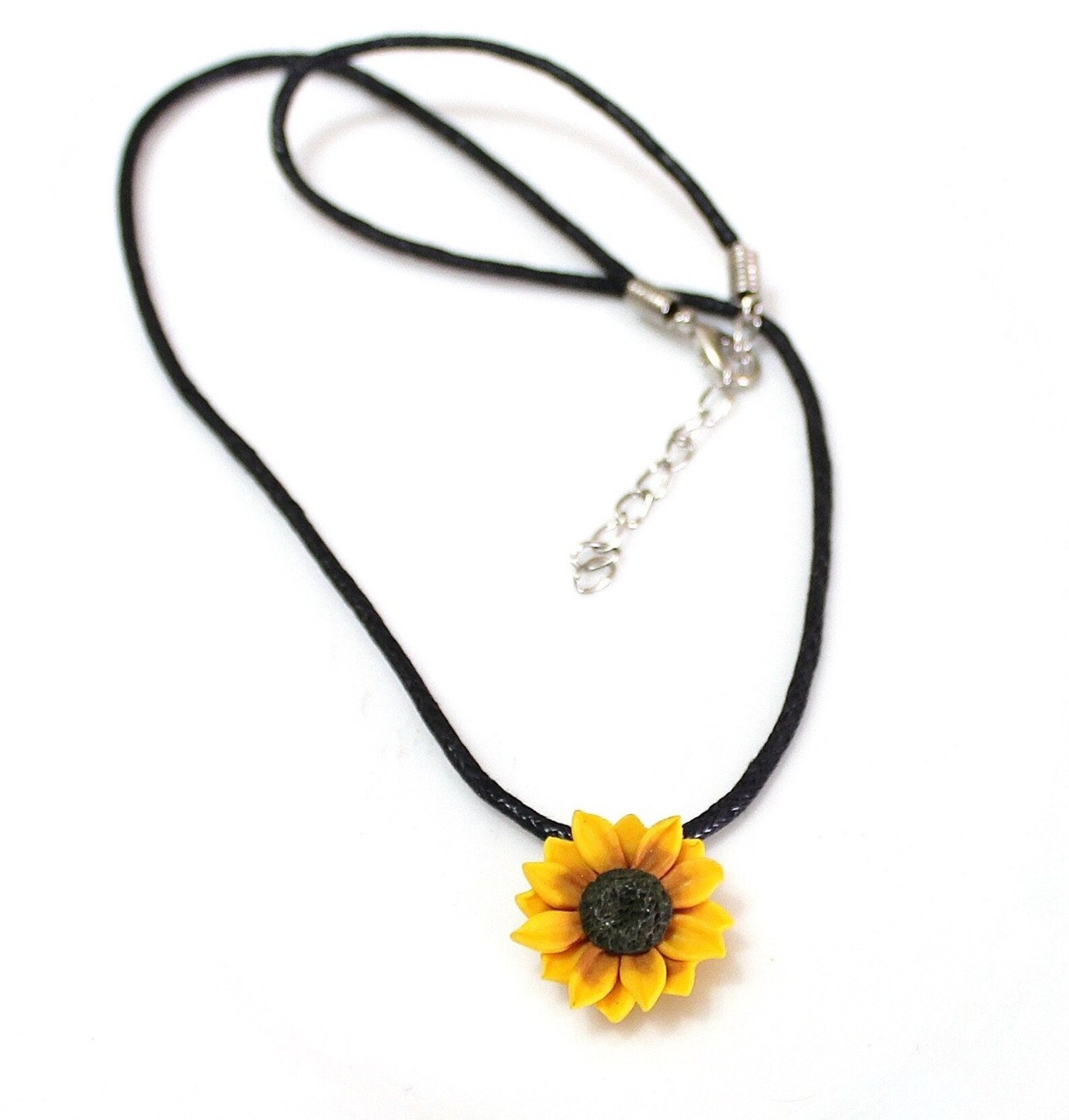 Sunflower Necklace Sunflower Jewelry Sunflower Choker Etsy Israel