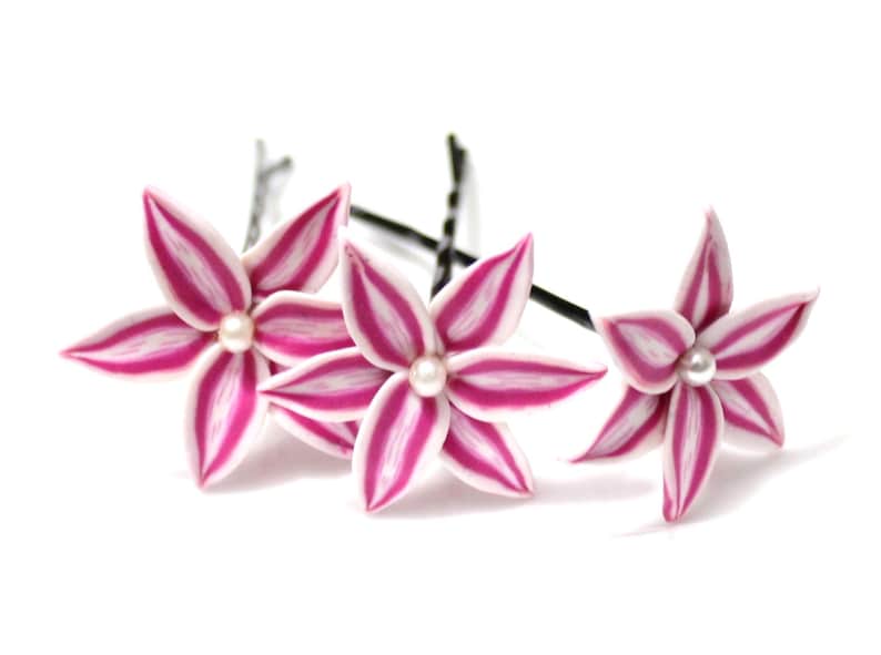 Pink Lily Stud Earrings Pink Wedding Small Flower Stud Earrings Lily Jewelry Stargazer lily Tiger Lily Earrings Bridesmaids Earrings