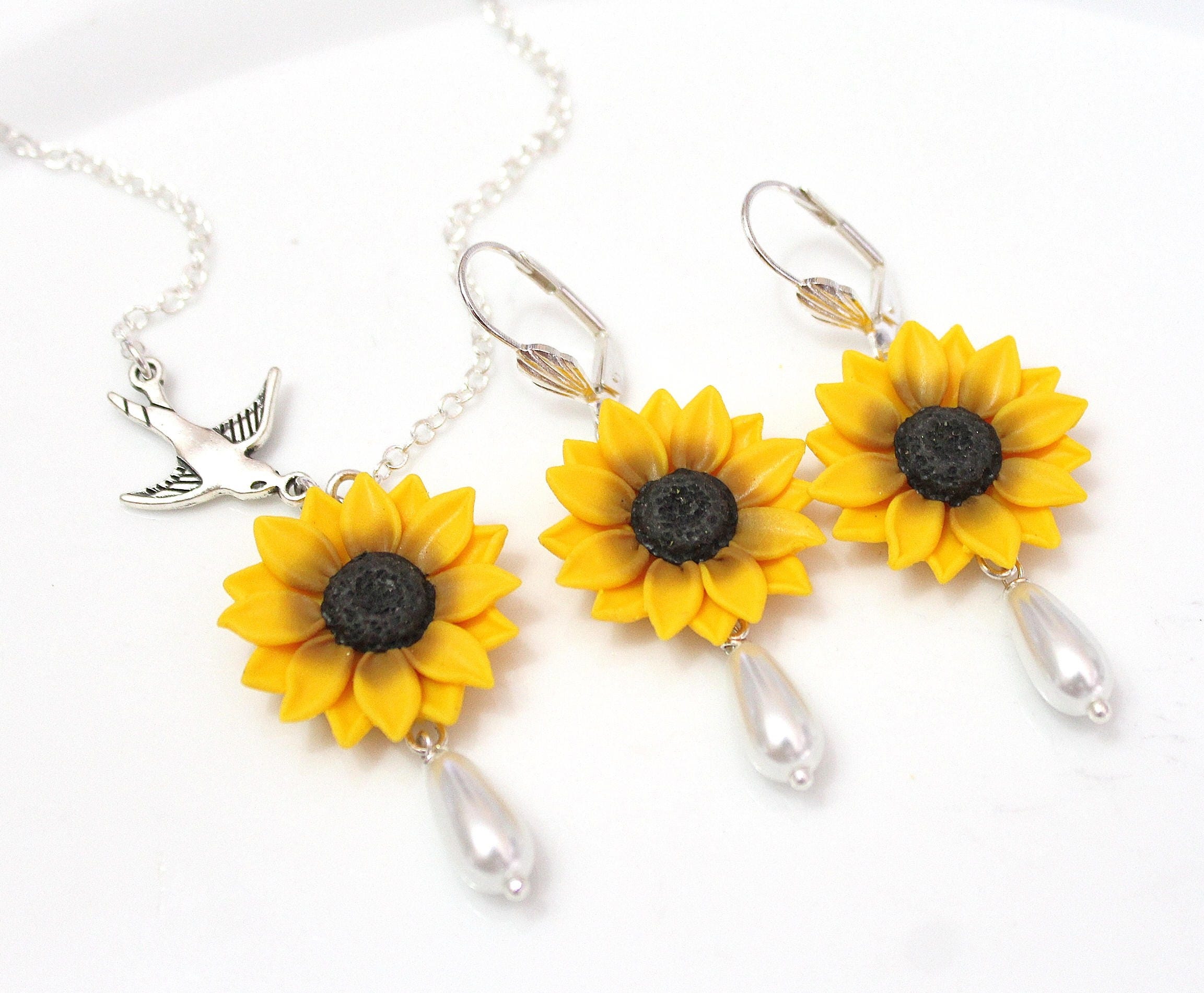 Sunflower jewelry set Clearance