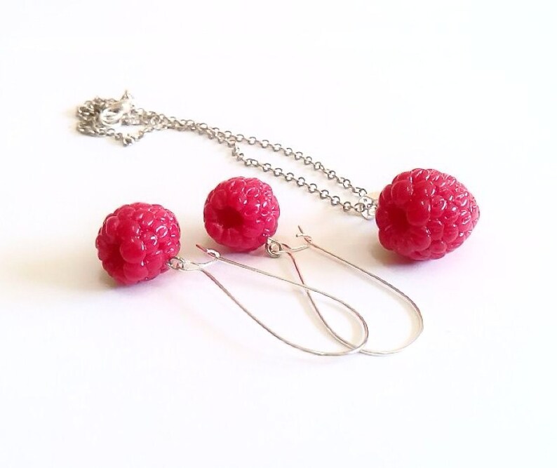 Raspberry earrings Clearance