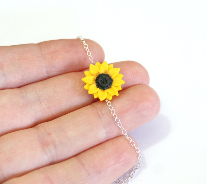 Sunflower Anklet bracelet Sunflower Ankle Bracelet Sterling Etsy Israel