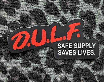 DULF. Sichere Versorgung rettet Leben Aufkleber