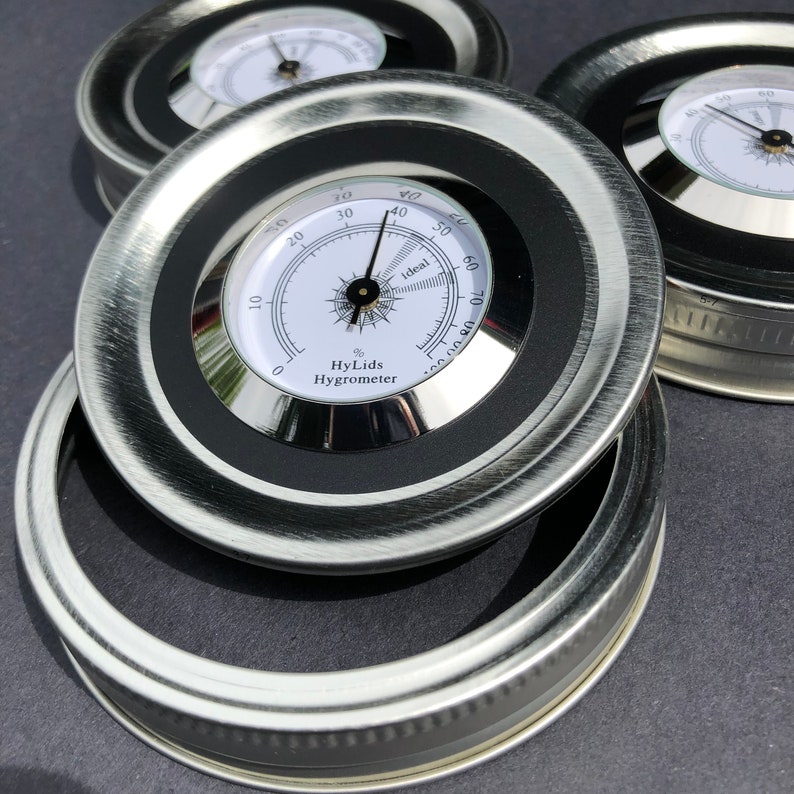HyLids Curing Jar Hygrometer Lids make great herb storage Etsy