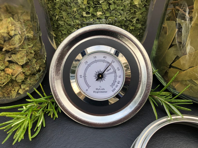 HyLids Curing Jar Hygrometer Lids make great herb storage Etsy