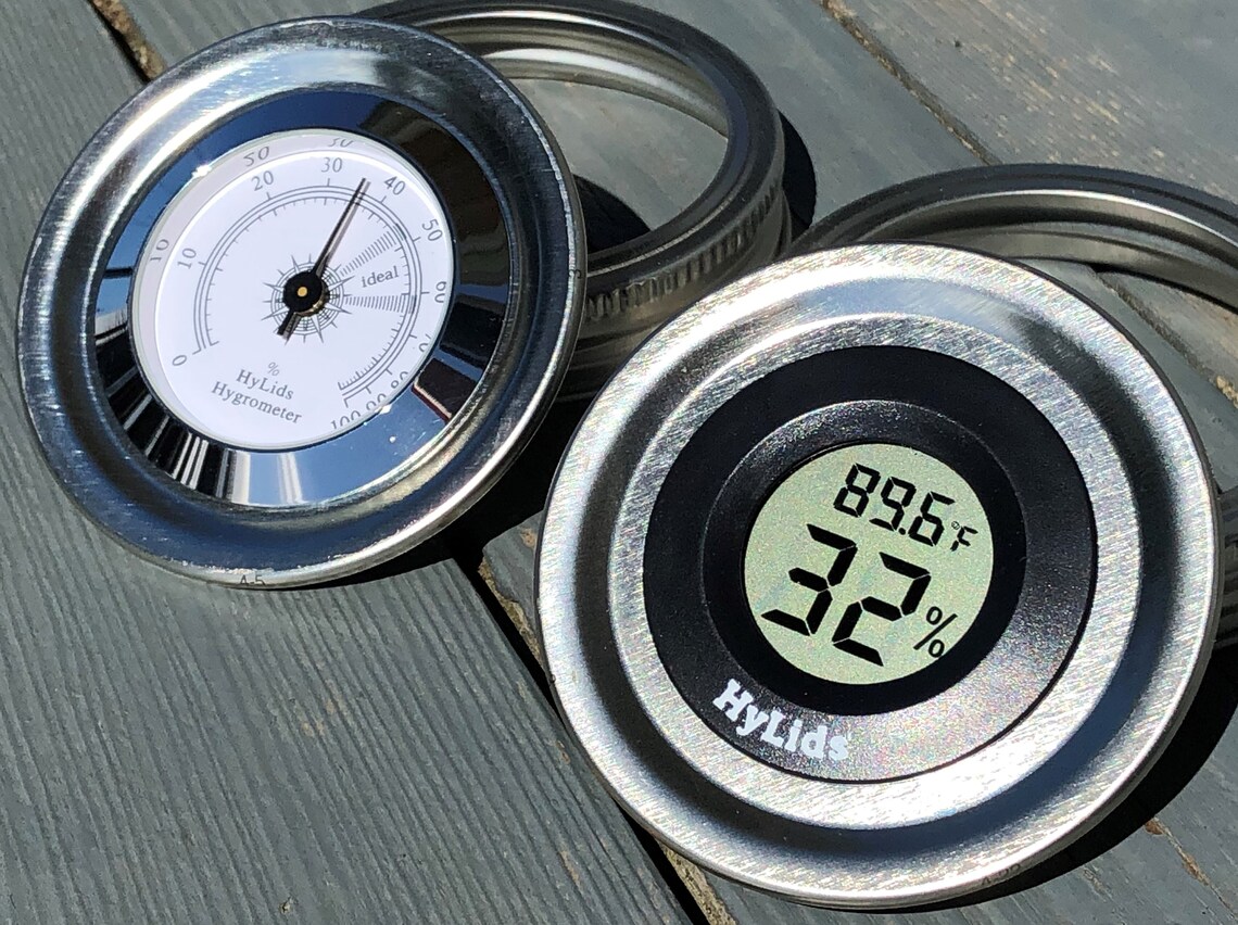 Hylids Curing Jar Hygrometer Lids Make Great Herb Storage Etsy