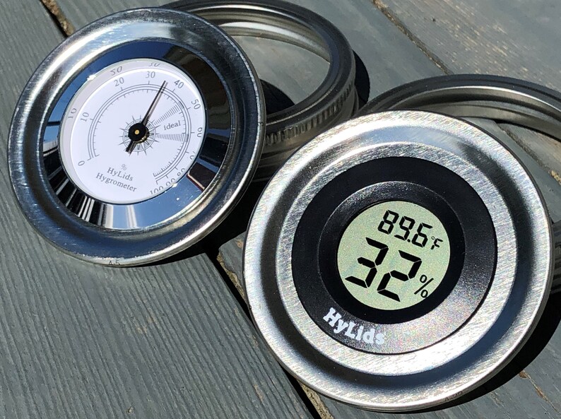 HyLids Curing Jar Hygrometer Lids make great herb storage Etsy.de