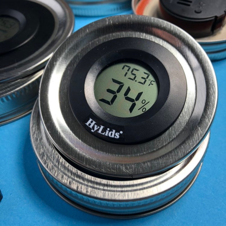 HyLids Curing Jar Hygrometer Lids make great herb storage Etsy