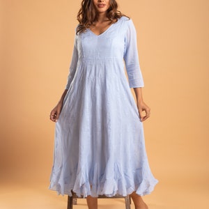 Handmade magical muslin cotton feminine dream dress image 5