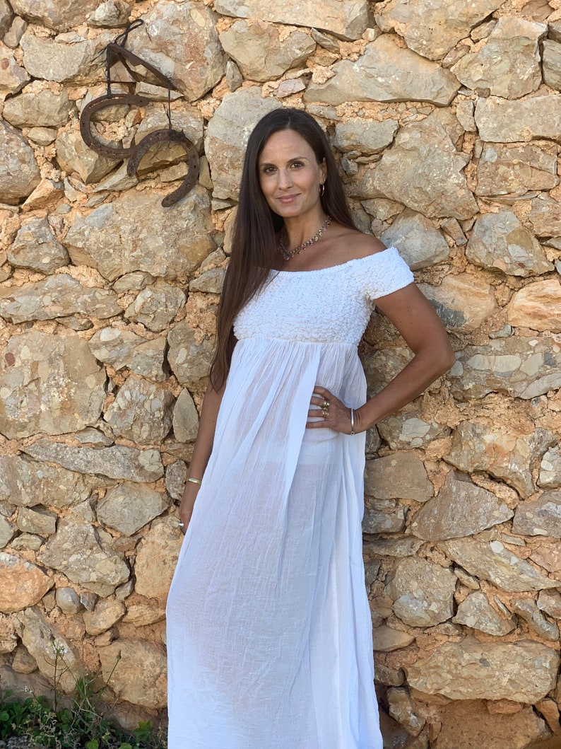 The Long White Ibiza Dress - Etsy