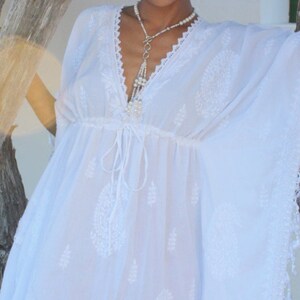 Ibiza Organic Cotton Kaftan White main image 0