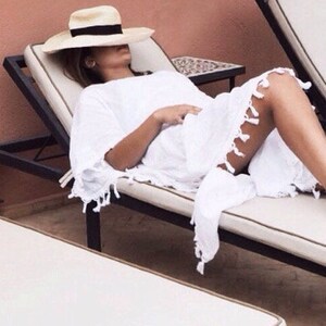 Ibiza Organic Cotton Kaftan White main image 1