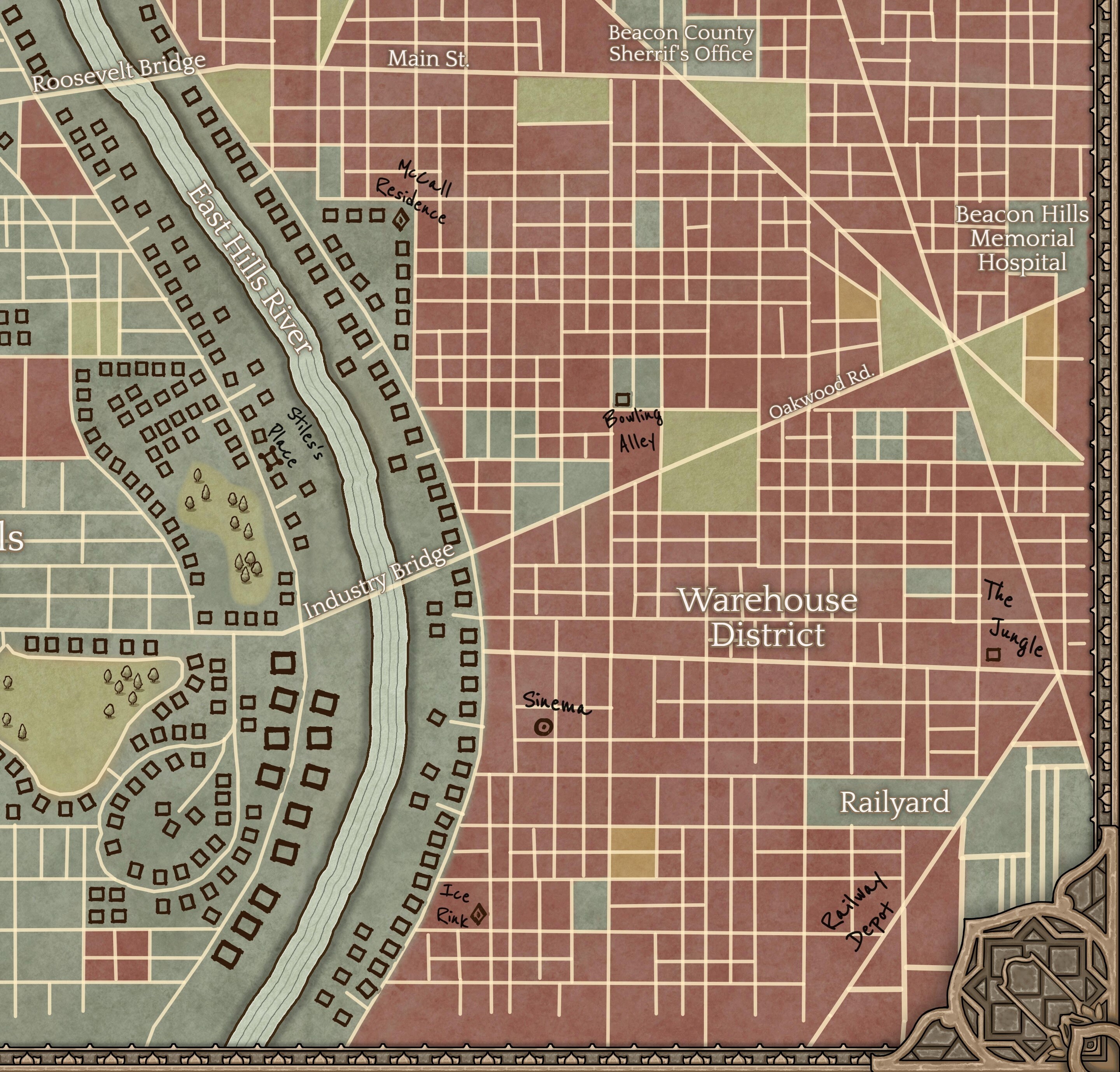 Mapa De Beacon Hills California Mapa De Beacon Hills California