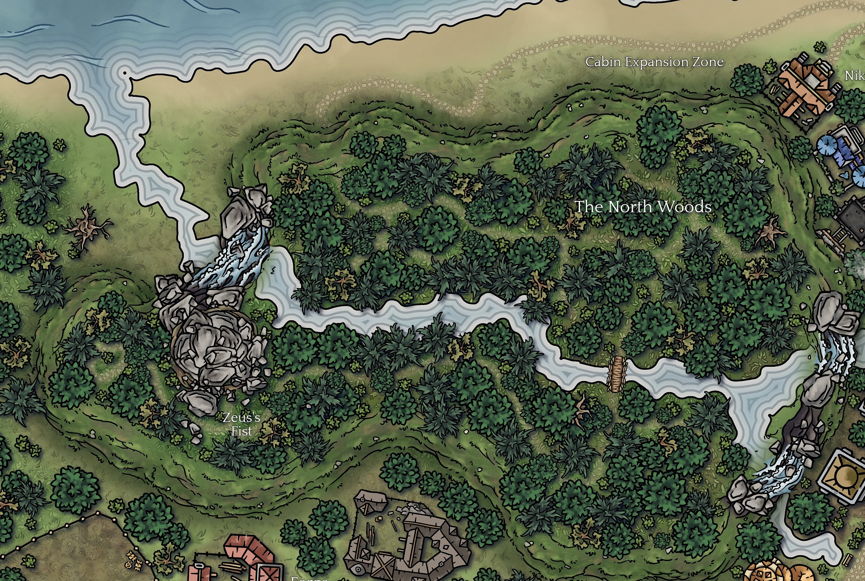 Camp Half-Blood Forest Map by kingbirdy on DeviantArt