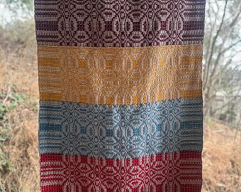 Woven Appalachian lap blanket