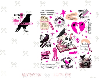 Butcher & Blackbird by Brynne Weaver Png, Dark Romance Png, Smutty Bookish Merch, Spicy Thriller, BookTok Favorite, Best Gift for Readers