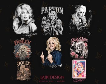 Dolly Parton Memorial PNG, Country Music Legend Tribute PNG, Vintage Dolly Portrait Digital Download, RIP Dolly Sublimation Design