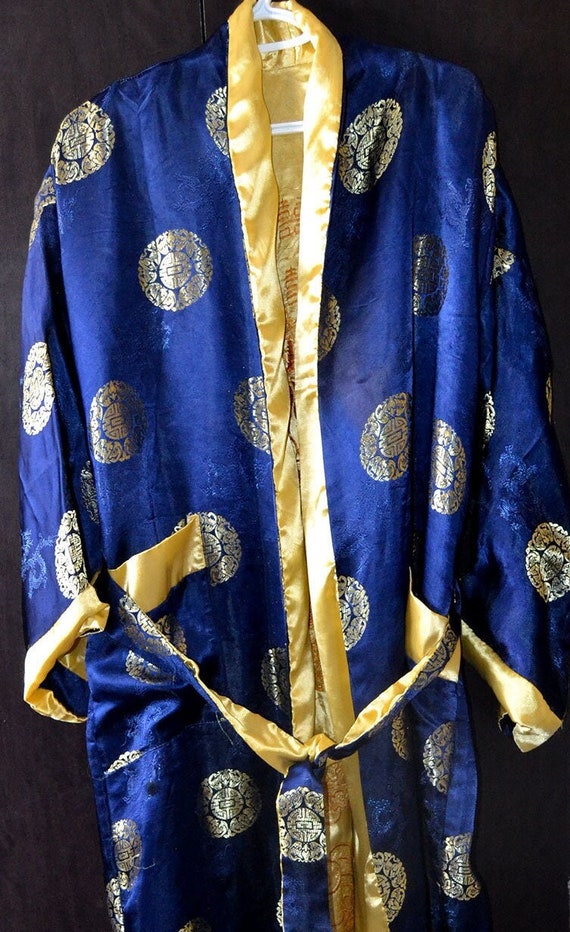 Stunning Reversible Kimono Robe Silk Dragon Japane